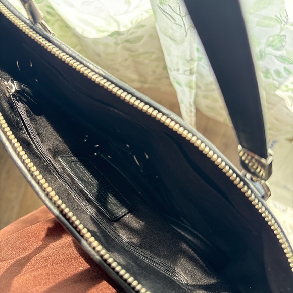 Dark gray and black 9x10 vintage canvas bag - Picture 3 of 5